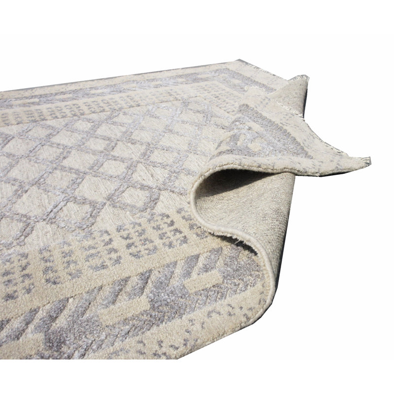 Tapis marocain moderne en laine nouée à la main 5 x 8 po