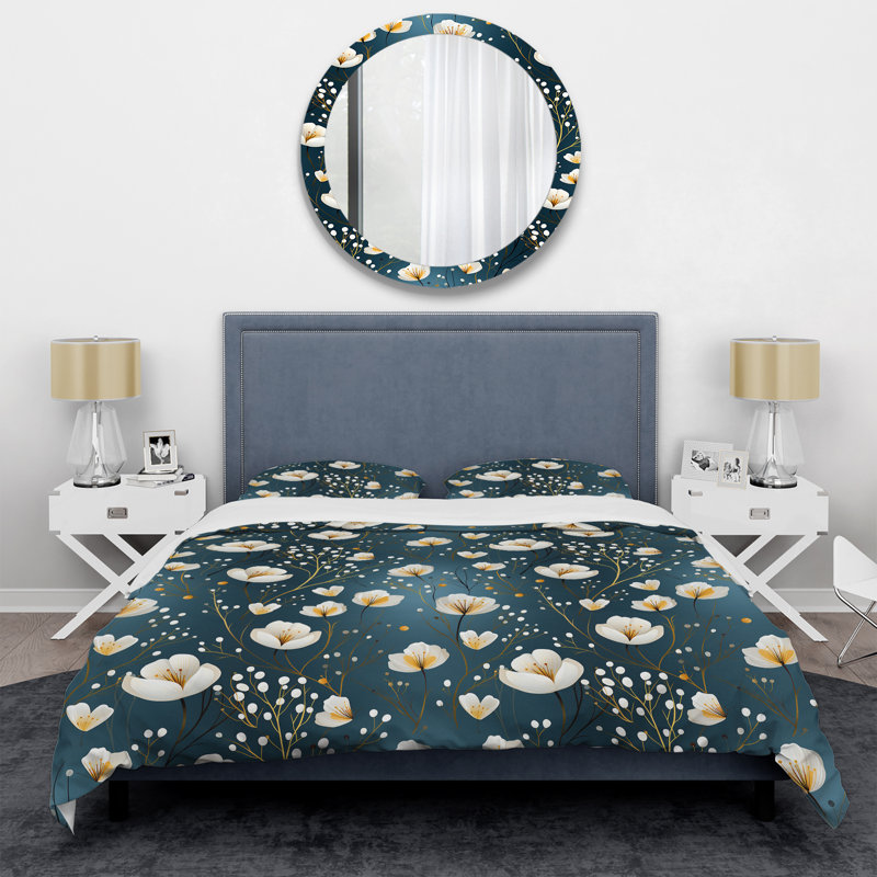 Ensemble de housse de couette Essence Petals, Housse de couette pour très grand lit et 2 très
