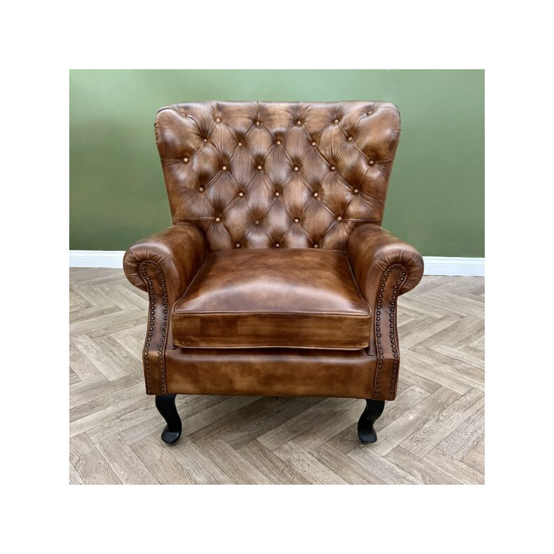 Baltz Upholstered Armchair, Brown