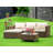 Ensemble de conversation modulaire en rotin avec coussins 3 pièces Audet-48145510