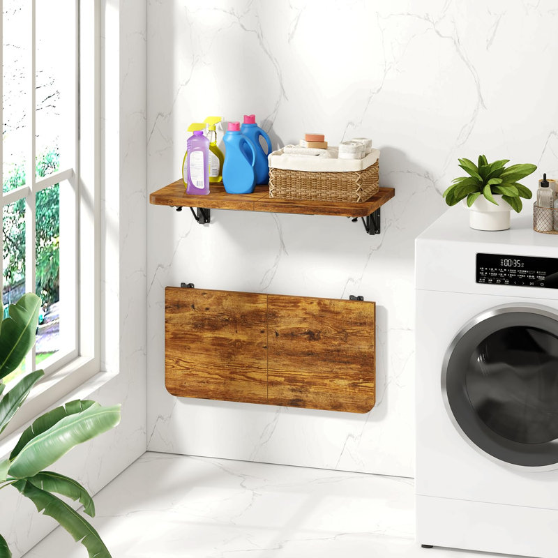 Table pliante murale avec supports robustes