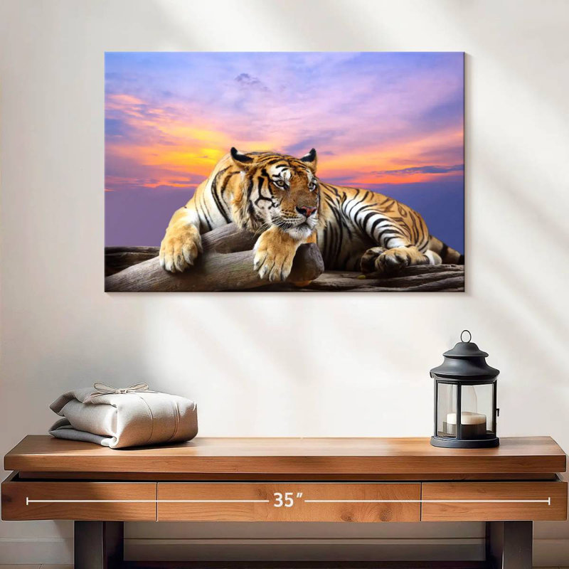 Lounging Tiger, 16" H x 24" W