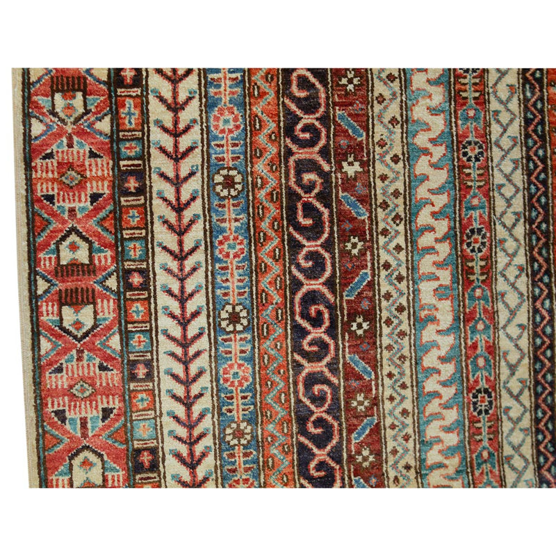 Hand Woven Wool Striped Area Rug