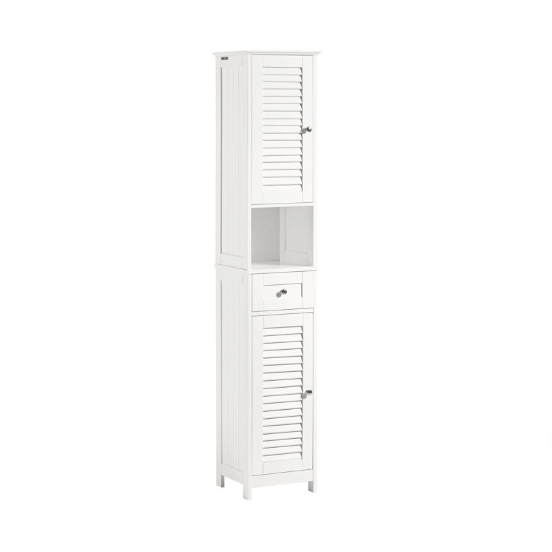 Lyonsdale Freestanding Linen Cabinet, White