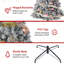 Arbre de Noël artificiel vert enneigé 4,5 pi avec 4,5 branches réalistes, arbre de Noël avec aiguilles en PVC et PE, branches articulées et support en métal robuste, décoration de Noël moelleuse pour la fête au bureau à domicile-1877298619