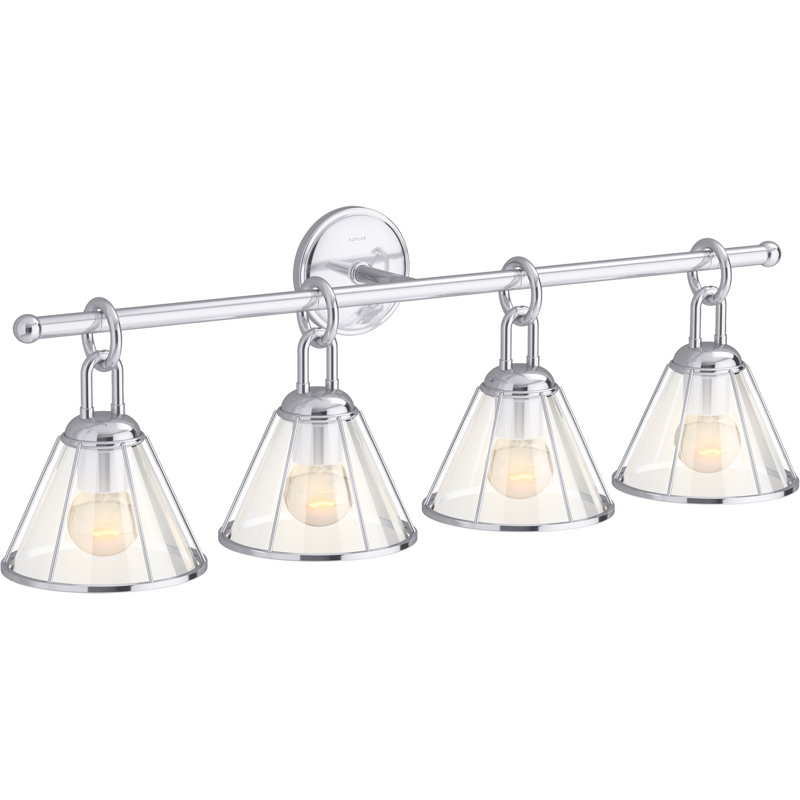 Terret 32½-In Four-Light Sconce, Polished Chrome