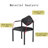 Black Solid back side Chair(Set of 2)