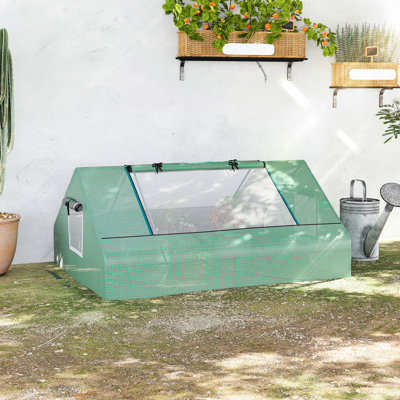 Tente de serre de 71 po x 55 po x 32 po, abri pour plantes, circulation d'air en maille, mini tunnel 71 po x 55 po x 32 po, abri de plantation extérieur, couverture en PE renforcée, plante facilitatrice