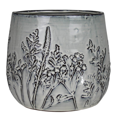 Wildflower Cachepot, Ceramic - 6”