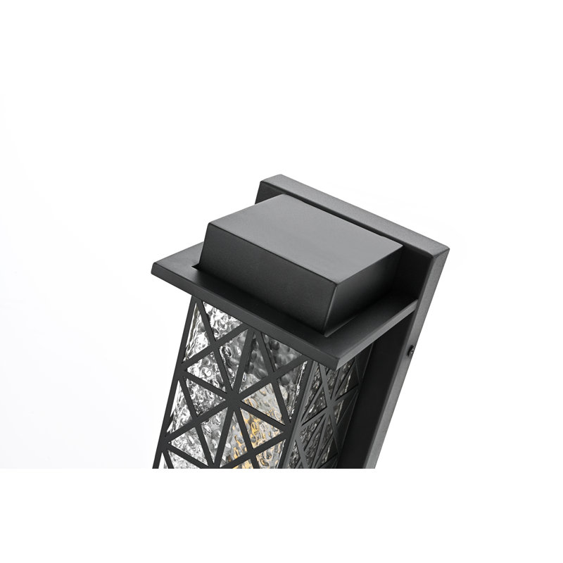 Moxley Outdoor Wall Sconce in Black, 8.5" H x 5" W x 5" D