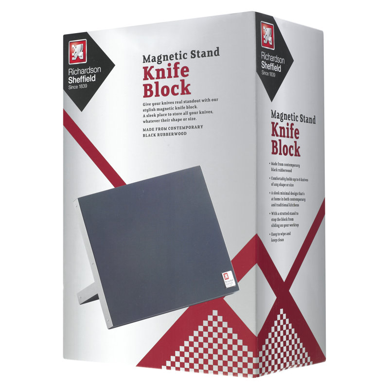 Richardson Sheffield Rubberwood Magnetic Knife Block