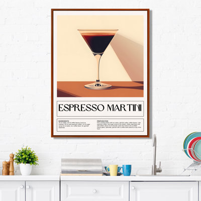 Straight Up Espresso Martini - Cocktails Wall Art Print