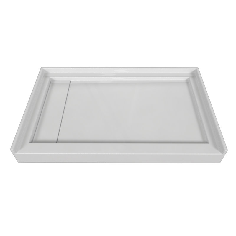 Signature 48'' W 30'' D Rectangular Single Shower Base, Left, White
