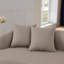 Canapé modulaire courbé en laine d'agneau brun, conception moderne, comprimé, sans assemblage, mousse haute densité pour le confort du salon modulaire, ambiance-67033455