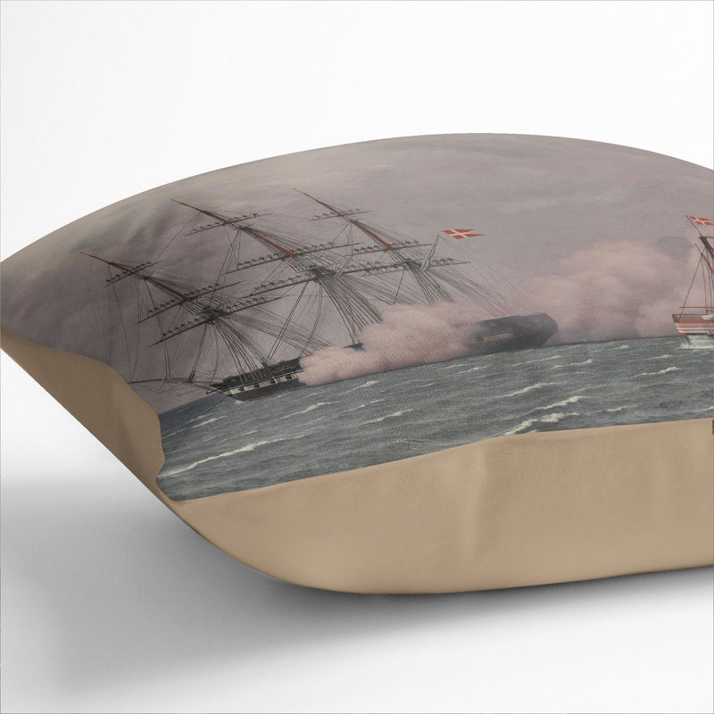 Square Cushion, 40cm H x 40cm W x 15cm D, Stone/Grey