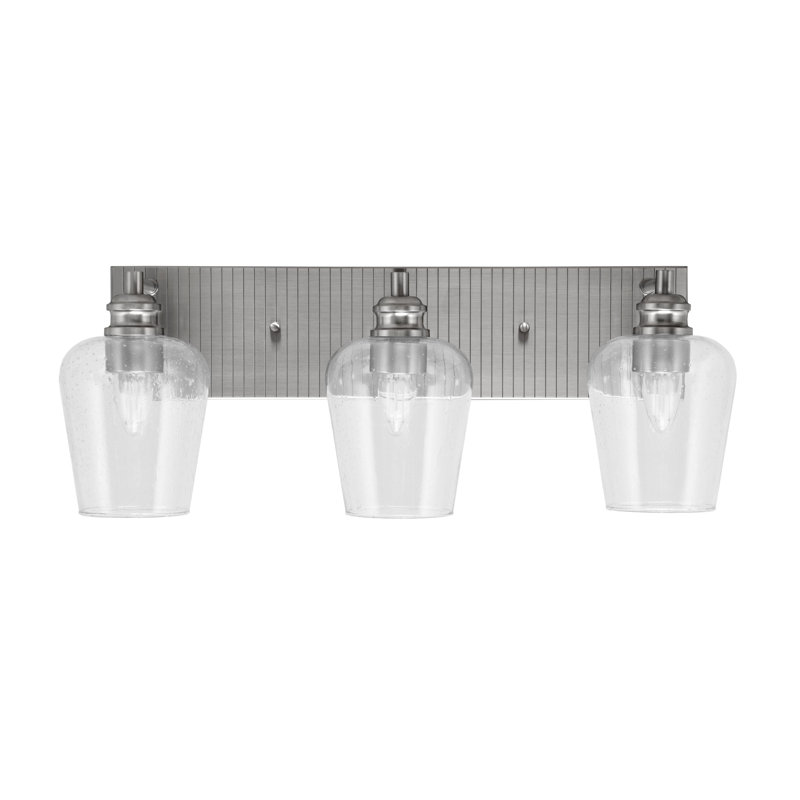 Éclairage pour meuble-lavabo 3 lumières Artesha, Nickel brossé