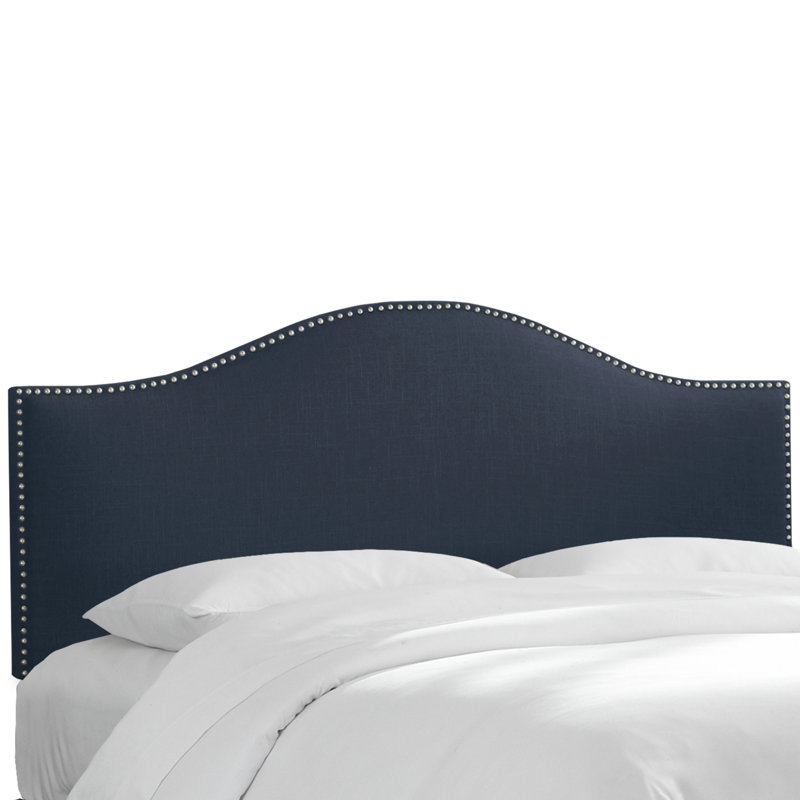  Upholstered Panel Headboard, Full, Shaana Indigo