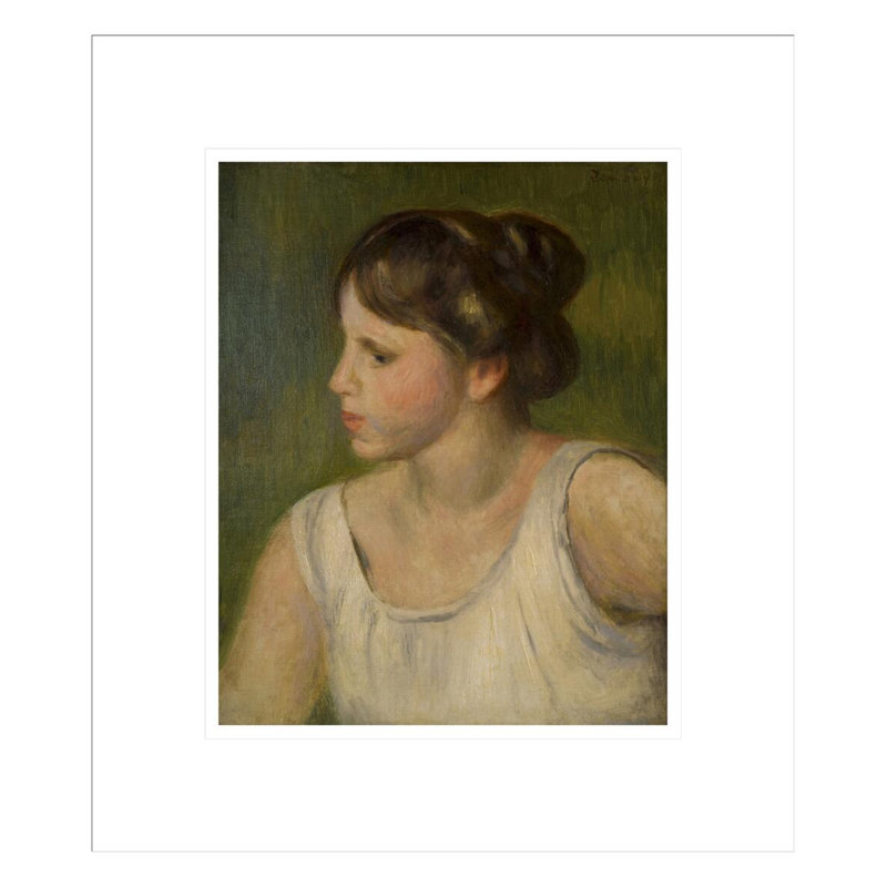 «Portrait of a Girl» par Pierre-Auguste Renoir, impression giclée encadrée, H 15,79 po x l 13,75 po