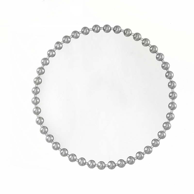 Miroir mural rond P 36 po, Argent argent, 36 po x 36 po