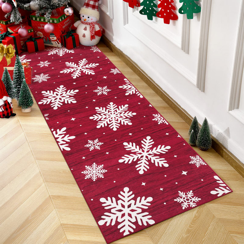 Tapis décoratif de Noël pour salle à manger, Rectangle 5 pi x 7 pi