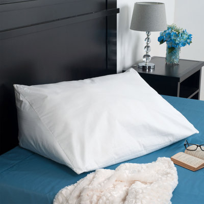 Coussin Wedge - oreiller en duvet alternatif avec housse amovible pour un nettoyage facile - pour la lecture, le reflux acide et plus encore