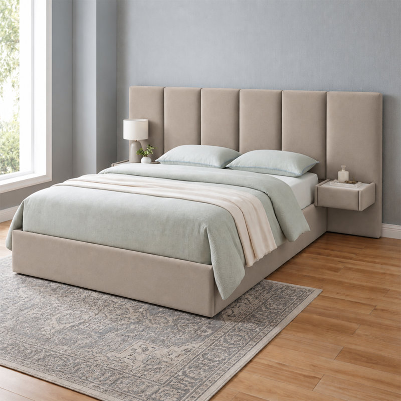 Structure de lit avec rangement Iokaste Iokaste, Grand, Taupe