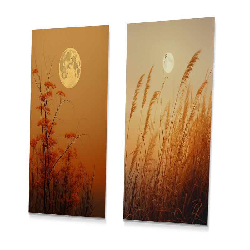 Ensemble de 3 reproductions d'art mural lune sur lune, H 28 po x l 24 po