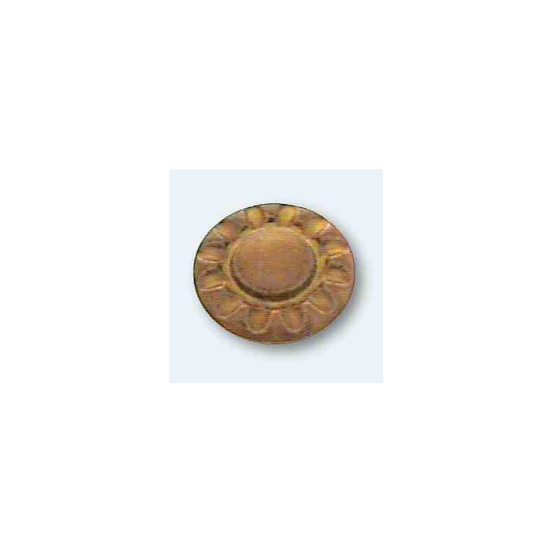 3" Swan Neck Bail Pull with Rosette - Solid Brass