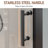 BFH 34"W*72"H  Bifold Frameless Shower Door,6mm Clear Tempered Glass, 180° Folding Hinge-107560216