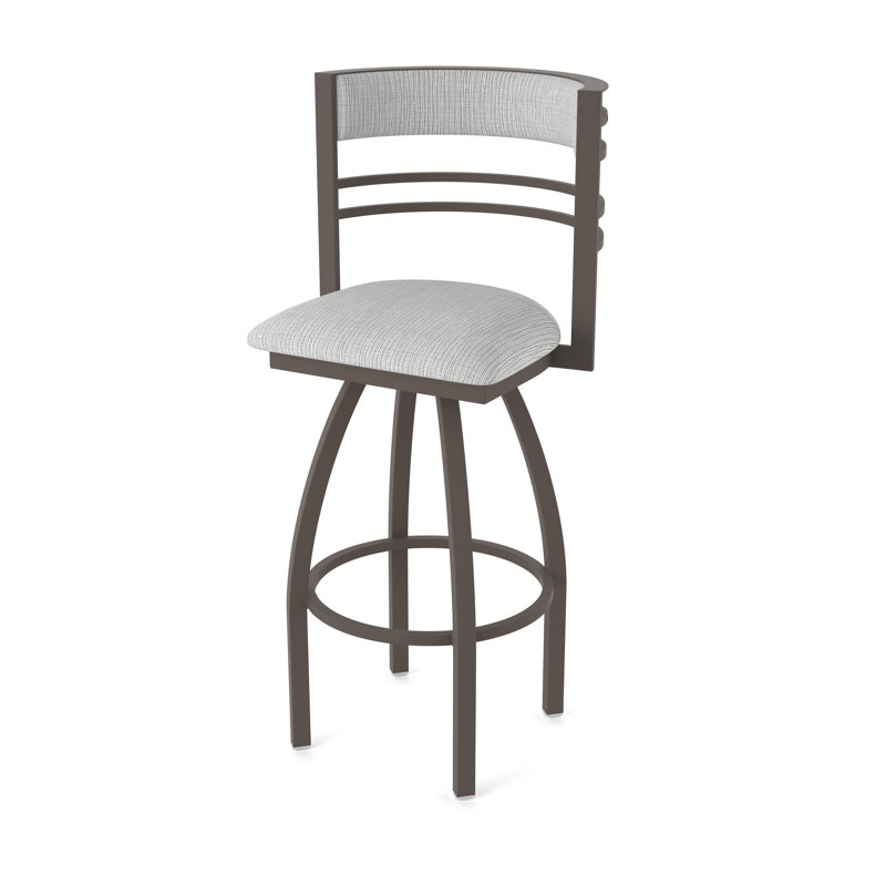 Hunter Swivel Stool, Tissu-graphique alpin, Bronze, Tabouret de bar (siège d'une hauteur de 36 po)