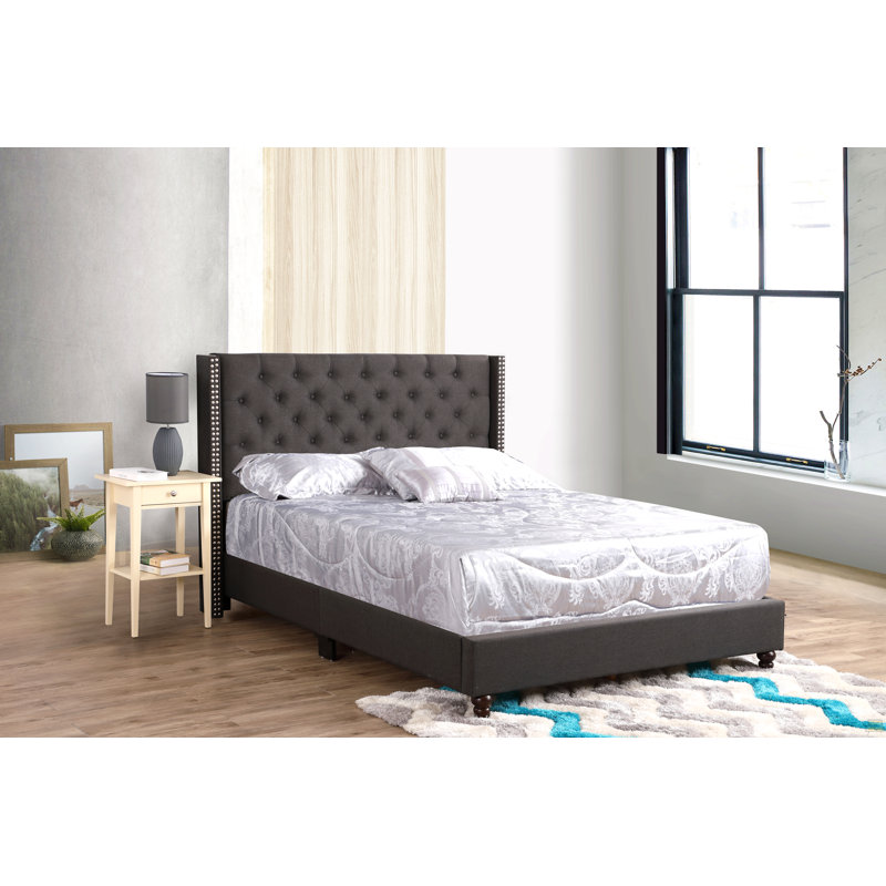 Elegant Transitional Full Upholstered Bed