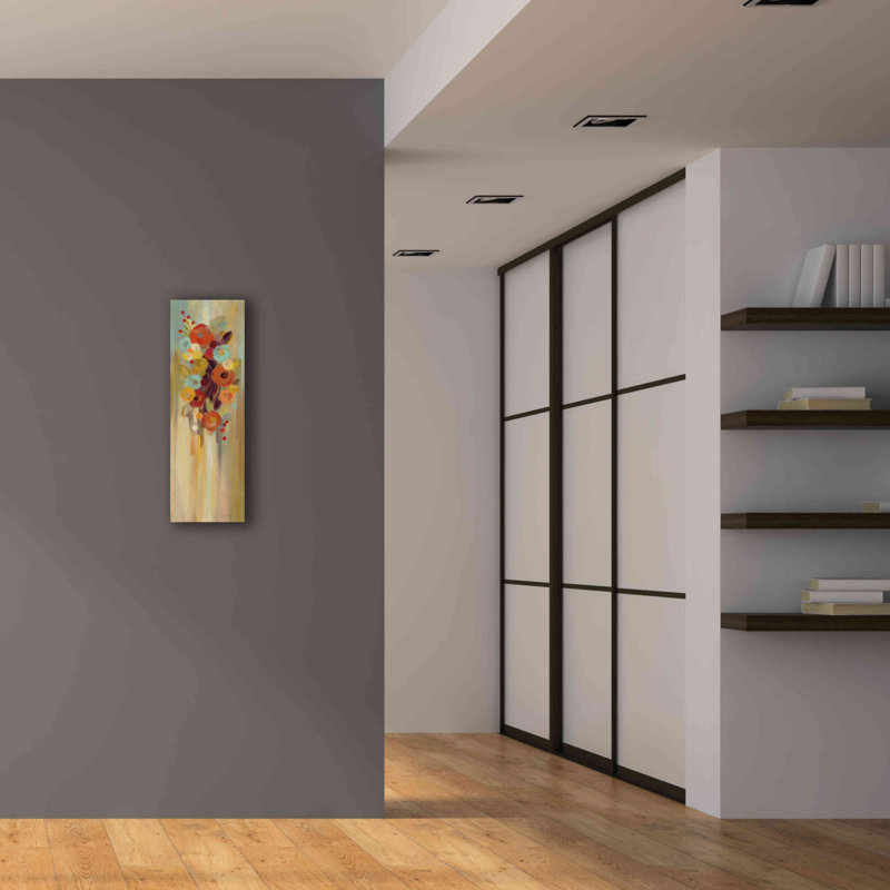 «Tall Autumn Flowers II» par Silvia Vassileva, art mural sur toile, H 36 po x l 12 po