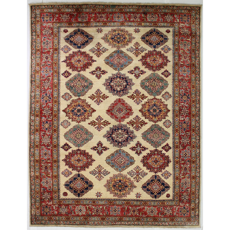 Tapis de style tribal rétro fait à la main 6 x 8 po Anatolian