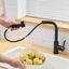 Robinet de lavabo, robinets de cuisine noirs avec douchette extractible, robinet de mini-bar pour salle de bain