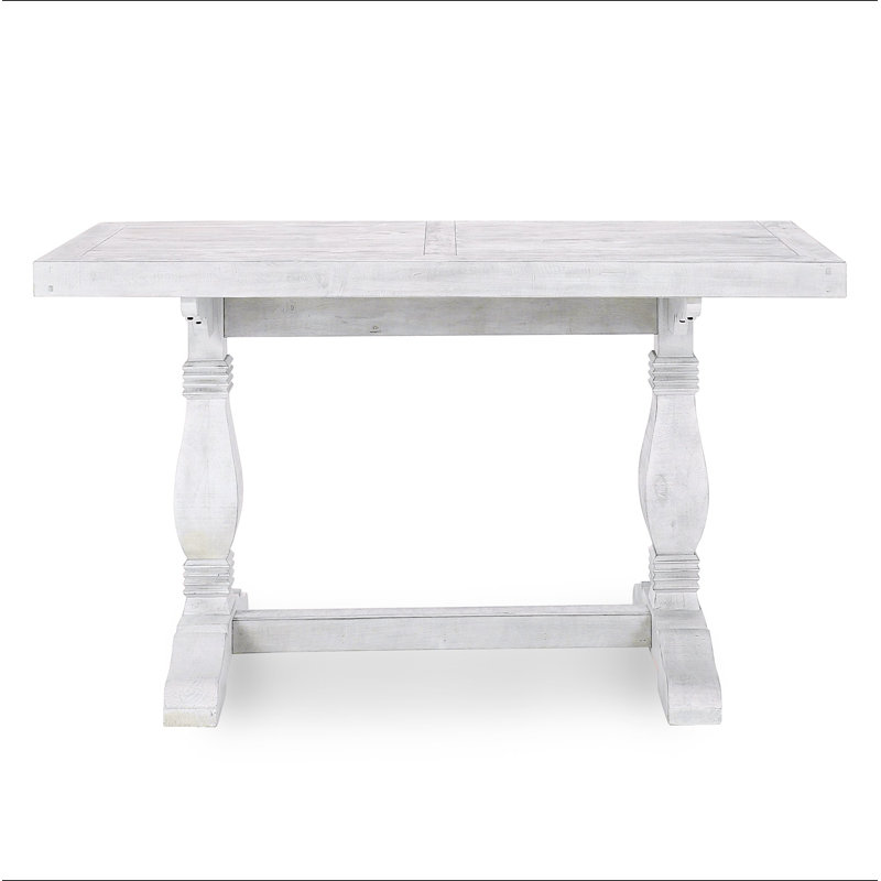 Caleb 78" Dining Table Distressed Ivory, 30"H x 78"L x 38"W, Antique White