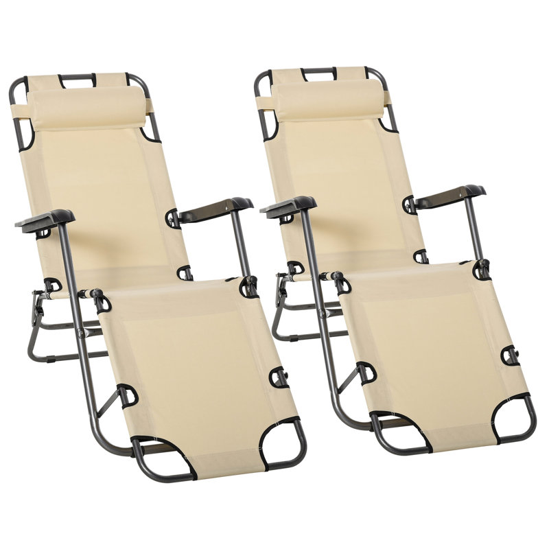 Aymelia 135cm Long Reclining Single Chaise, Beige