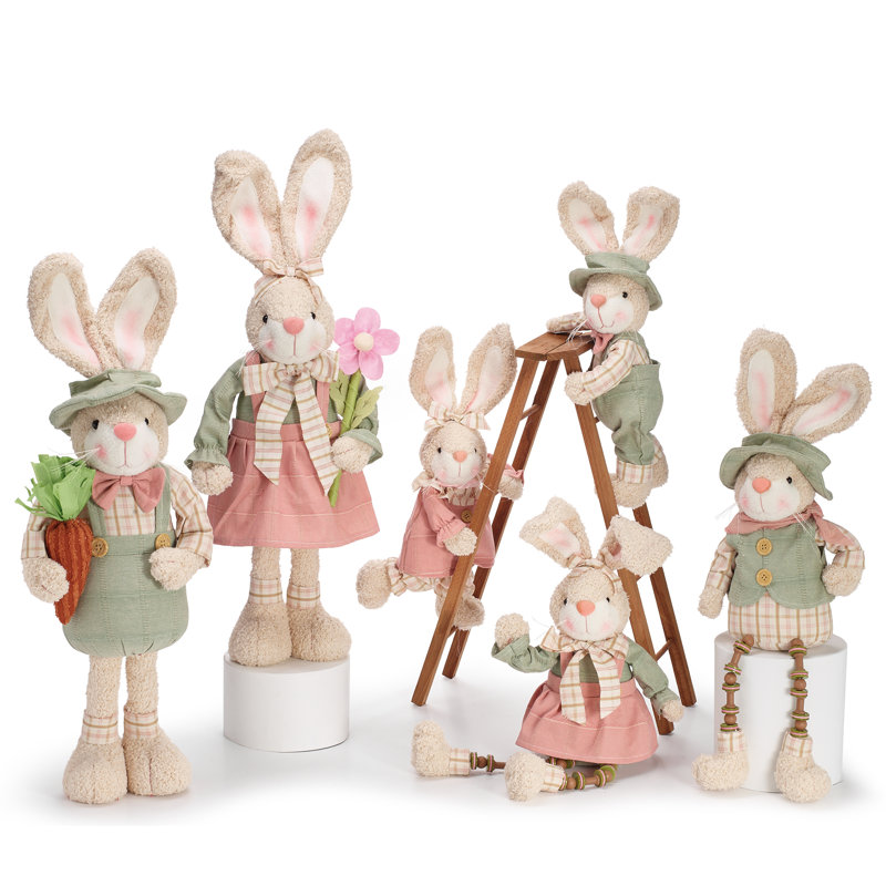 Décor Spring Bunny Family