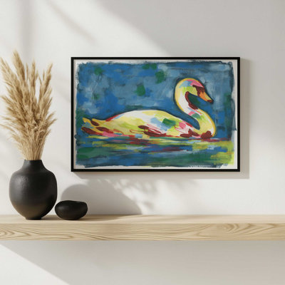 Expressive Swan I by June Erica Vess Art Print