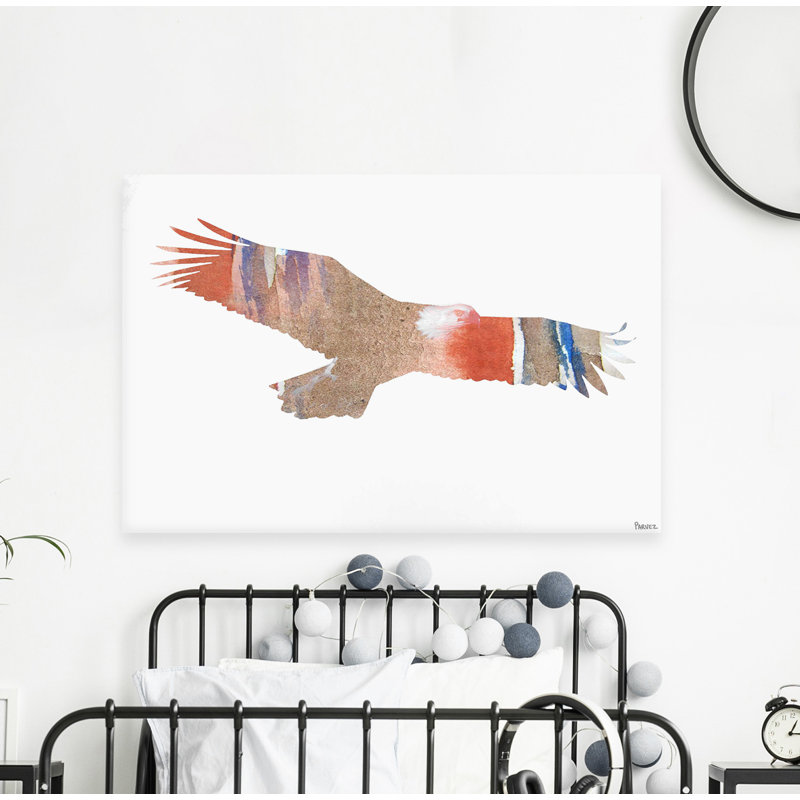 Impression sur toile tendue « american eagle », H 24 po x l 36 po x P 1,5 po