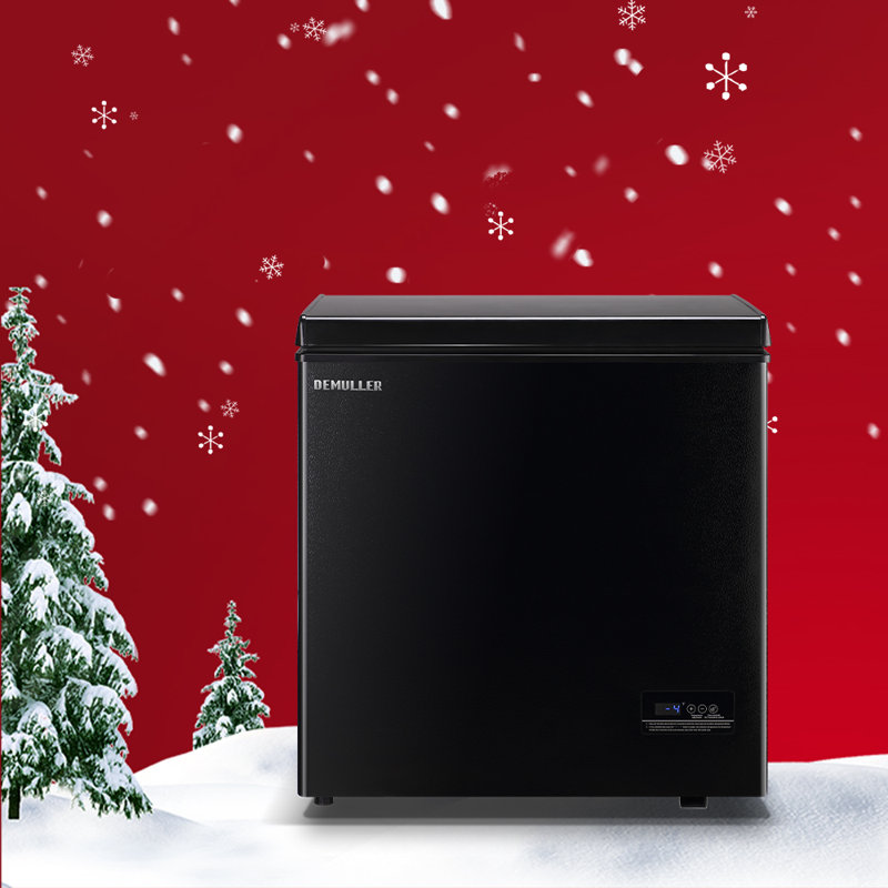 5.0 Cu.ft Chest Freezer with Intelligent Temperature Control(-15°F to 41°F), Top Open Door Deep Freezer with TWO Hanging Baskets and Side Defrost Water Drain