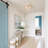 Haltwhistle 3-Light Semi Flush Mount with White Metal Shade