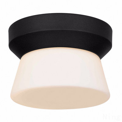 7 Inch Black Integrated Led Flush Mount