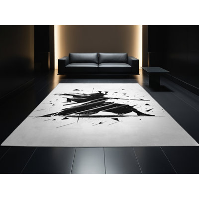 Tapis à motif géométrique gris Aust Samurai