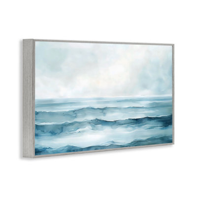 Aquarelle Moody Waves, giclée encadrée, design par LSR Design Studio