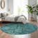 Premium Machine Washable Prisco Teal Rug