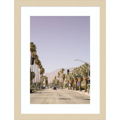 Palm Spring Street by Shot by Clint Wood Framed Wall Art Print