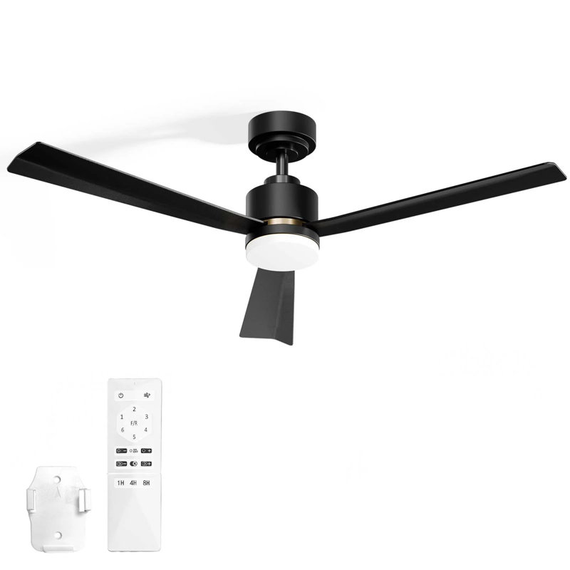 Led Ceiling Fan With Light, Remote Control, 6 Fan Speeds, Dimmable Brightness & Color Temperature