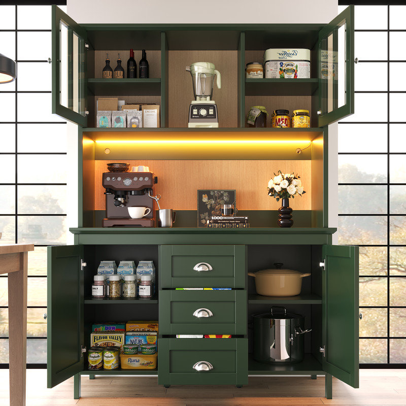 Kitchen Cabinet Set, Green