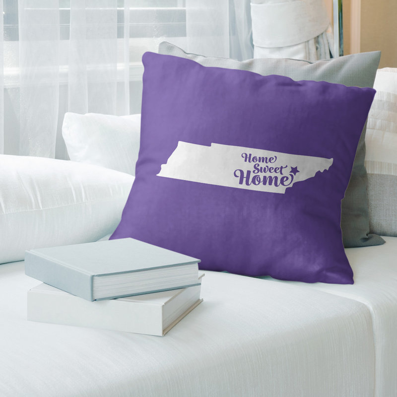 Housse de coussin pour la maison, Couleurs de l'aurore, 14 po x 14 po, Mauve