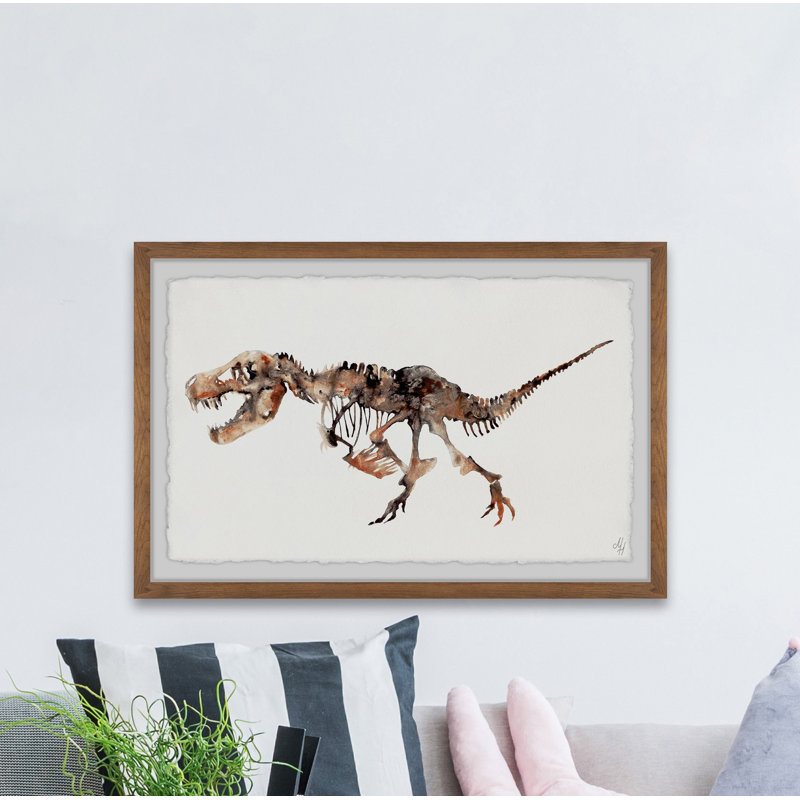 Faith Margaret Big T-Rex Skeleton - Single Picture Frame Painting, 41cm H x 61cm W